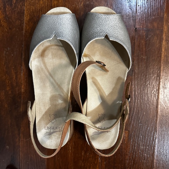 Dansko Women's Silver and Tan Sandals - Picture 1 of 5